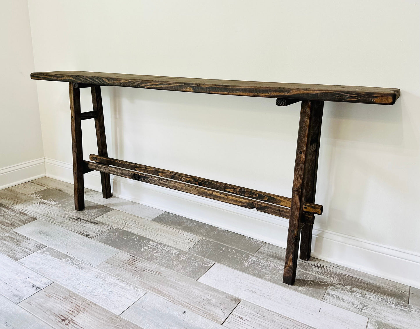 Rustic Console Table | Solid Wood Foyer | Sofa table | Farmhouse | Accent Furniture | Skinny Table | Entryway | Primative | Vintage Inspired