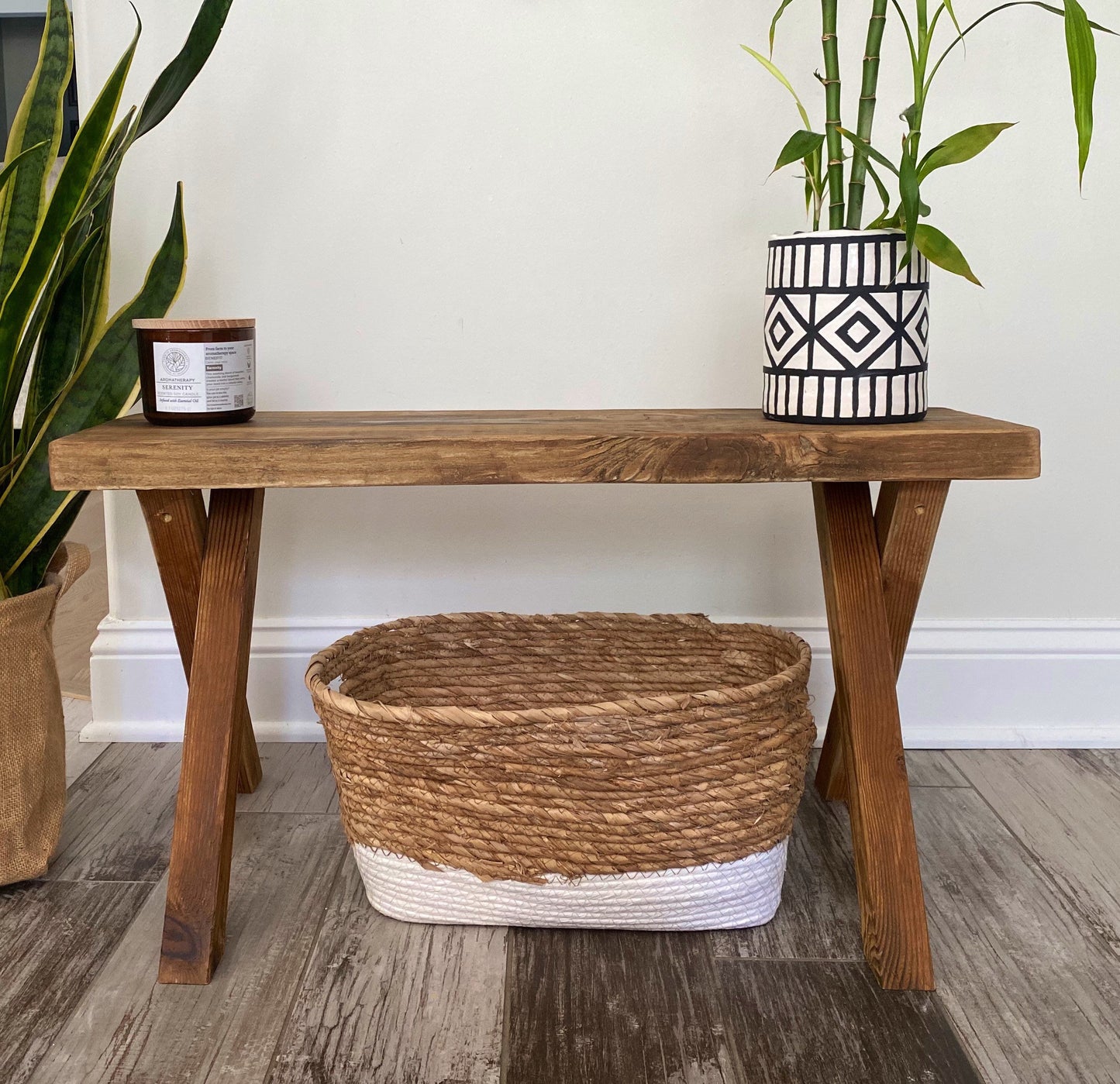 Handmade Farmhouse Bench | Rustic | Home decor | End of Bed Bench | Entryway | Porch Bench | Patio Bench | Bedroom | Primitive | Wood |
