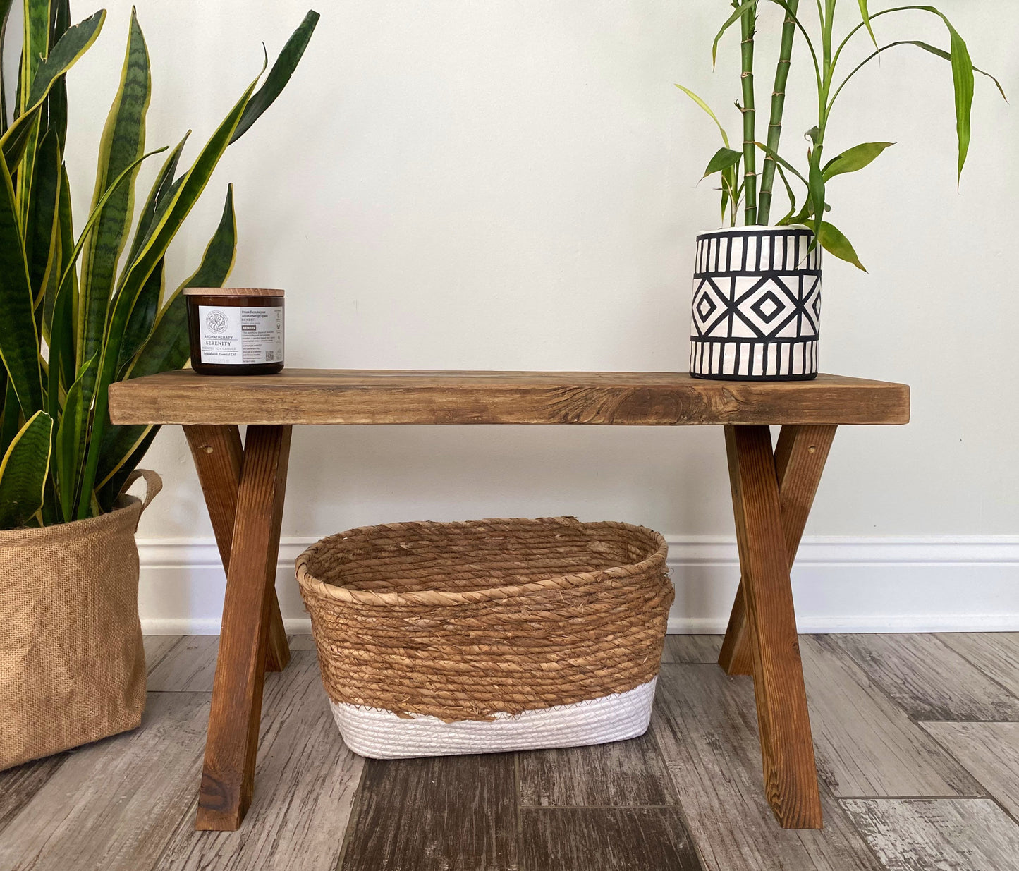 Handmade Farmhouse Bench | Rustic | Home decor | End of Bed Bench | Entryway | Porch Bench | Patio Bench | Bedroom | Primitive | Wood |