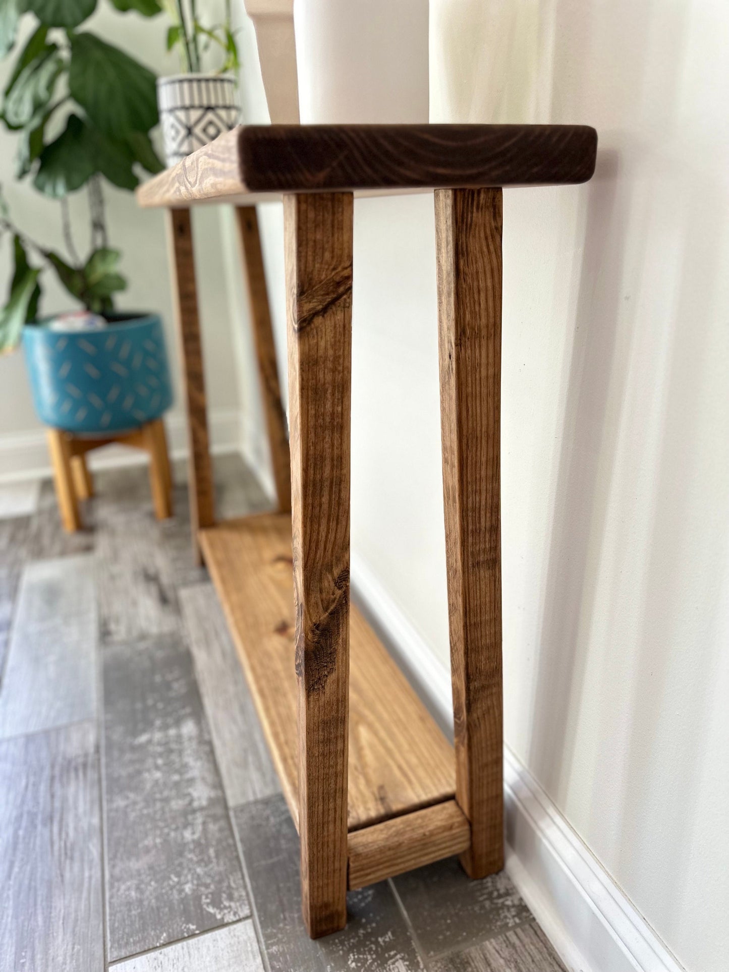 Sofa Table | Console Table | Barn Wood | Farmhouse | Accent Furniture | Skinny Table | Entryway Table | Table With Shelf | Foyer | Rustic