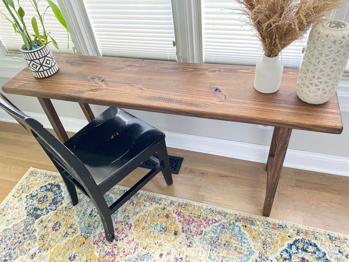 Wood Breakfast Bar | Bar Height Table | Rustic Bar Top Table | Behind Sofa Table | Breakfast Nook | Snack Bar | Coffee Bar | Drink Table