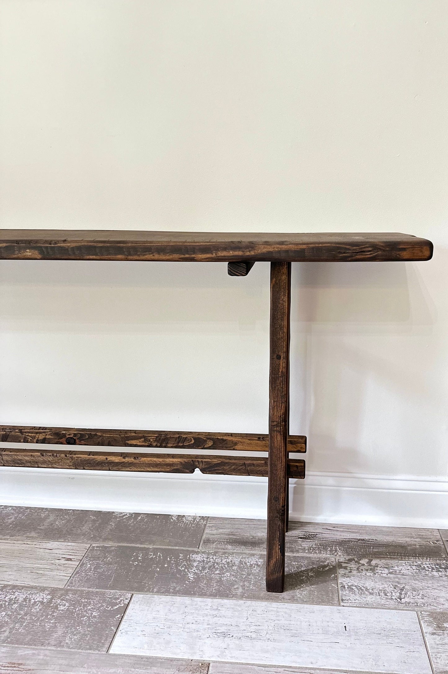 Rustic Console Table | Solid Wood Foyer | Sofa table | Farmhouse | Accent Furniture | Skinny Table | Entryway | Primative | Vintage Inspired