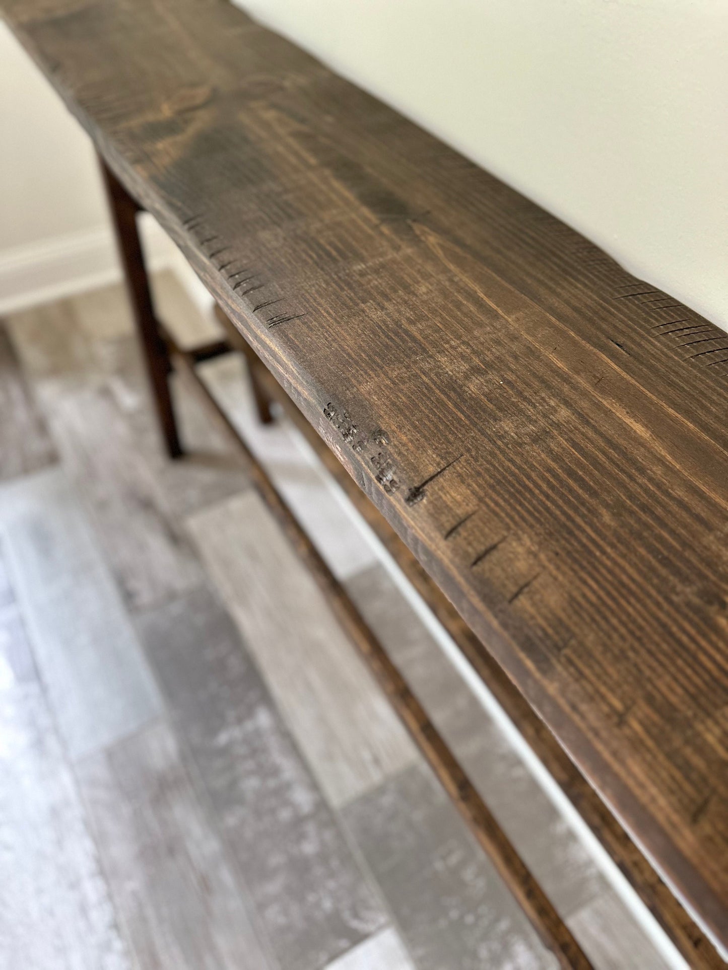 Rustic Console Table | Solid Wood Foyer | Sofa table | Farmhouse | Accent Furniture | Skinny Table | Entryway | Primative | Vintage Inspired