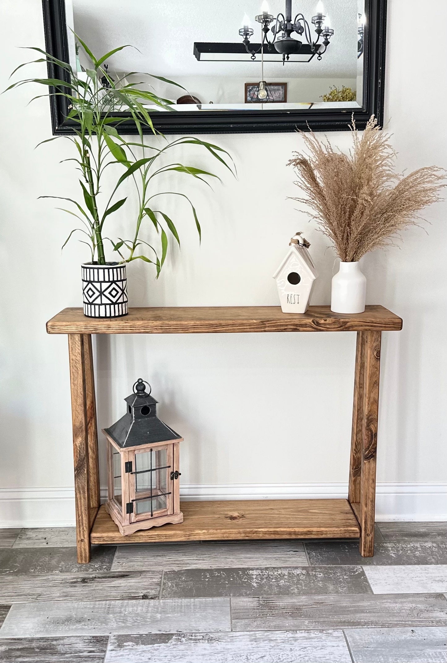 Sofa Table | Console Table | Barn Wood | Farmhouse | Accent Furniture | Skinny Table | Entryway Table | Table With Shelf | Foyer | Rustic