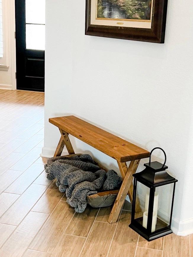 Handmade Farmhouse Bench | Rustic | Home decor | End of Bed Bench | Entryway | Porch Bench | Patio Bench | Bedroom | Primitive | Wood |