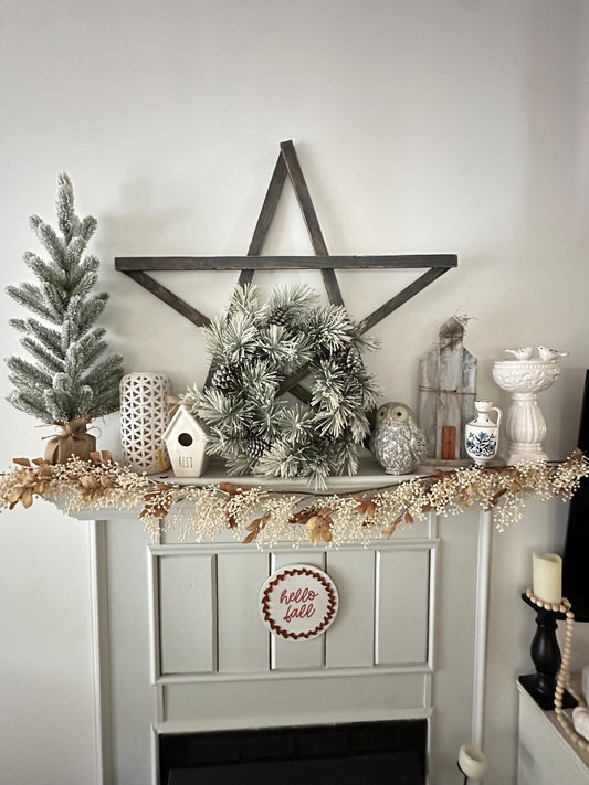 Tobacco Stick Wood Star | Wall Star | Barn Wood | Oversized Star | Reclaimed Wood | Wall Hanging | Farmhouse | Christmas | Mantel Decor