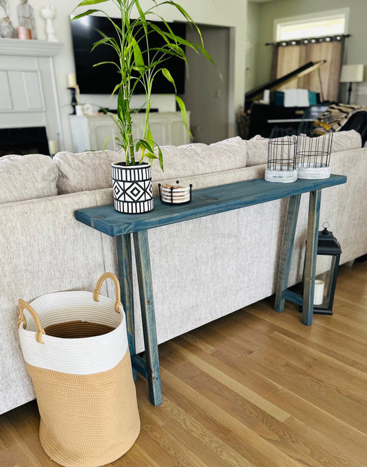 Sofa Table | Console Table |Beach House Table | Coastal Farmhouse | Skinny Table | Entryway Table | Worn Navy | Lake House | Narrow Table