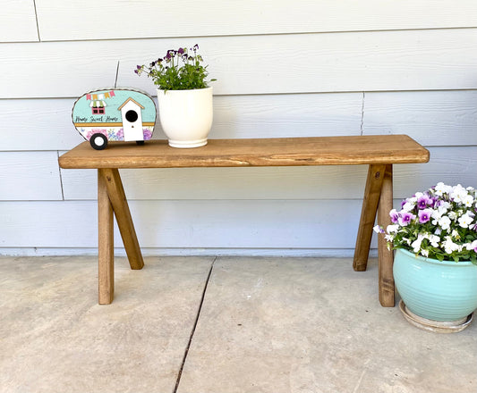 Handmade Barn Wood Skinny Bench | Rustic Bench | Entryway Furniture | Farmhouse | Porch Bench | Accent Table | Spring Decor | Home Decor