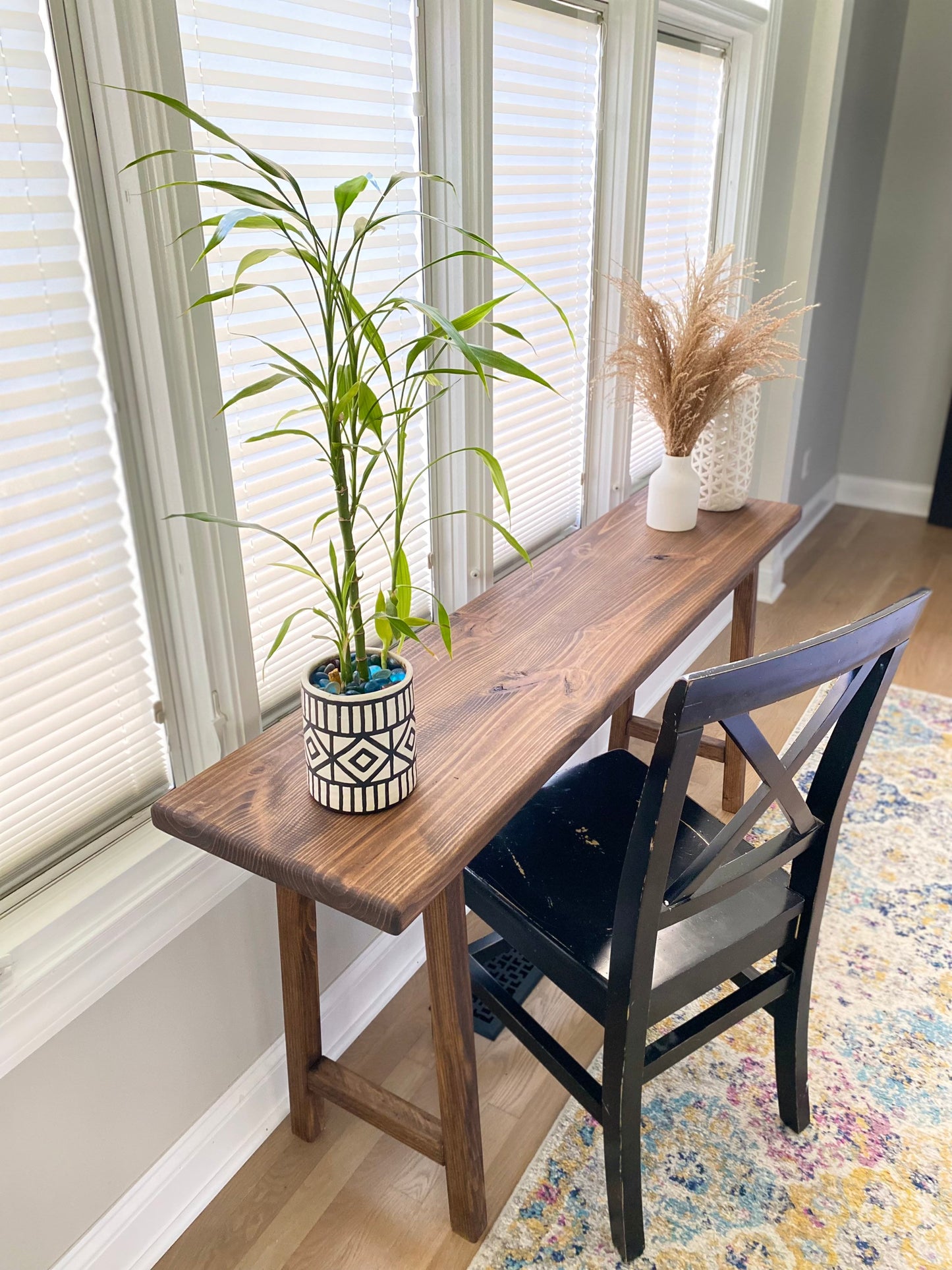 Wood Breakfast Bar | Bar Height Table | Drink Table | Handmade Rustic Bar Top Table | Behind Sofa Table | Breakfast Nook