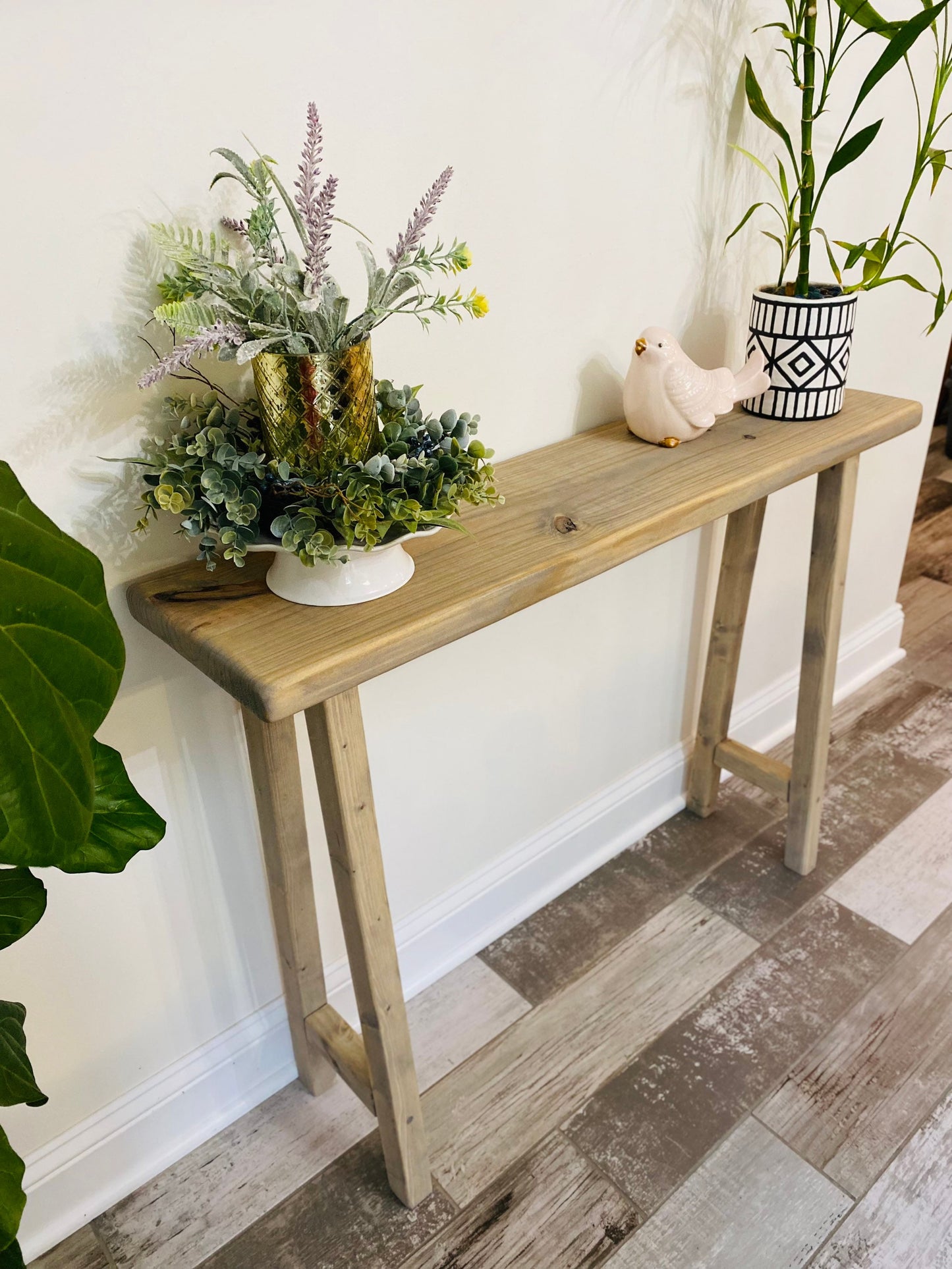 Handcrafted Sofa Table | Console Table | Barn wood | Farmhouse Table | Accent Furniture | Skinny Table | Entryway Table | Weathered Oak